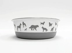 Spike & Stella Bonded Fusion Assorted Dogs Dog Bowls, Small: 2-cup