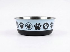 Spike & Stella Bonded Fusion Paw Hearts Dog Bowls, Large: 6-cup
