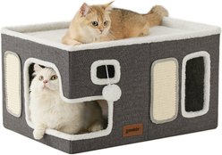 ZOMISIA Removable-Cover Cat Bed, Grey, X-Large