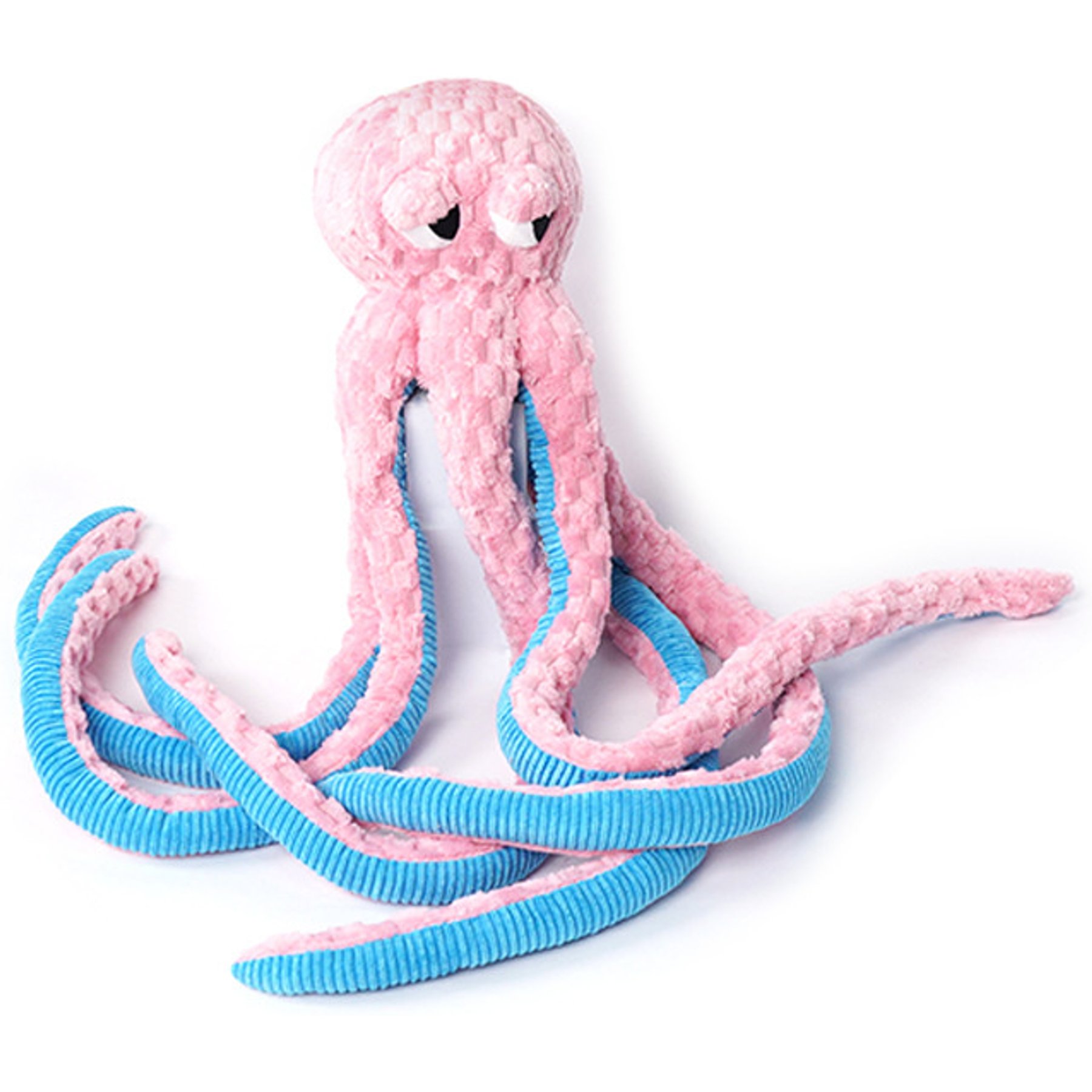 Potaroma Long Tentacle Octopus Squeaky Plush Dog Toy, Pink