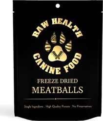 Raw Health Canine Food Meatballs Freeze-Dried Dog Treats, 3-oz bag slide 1 of 5