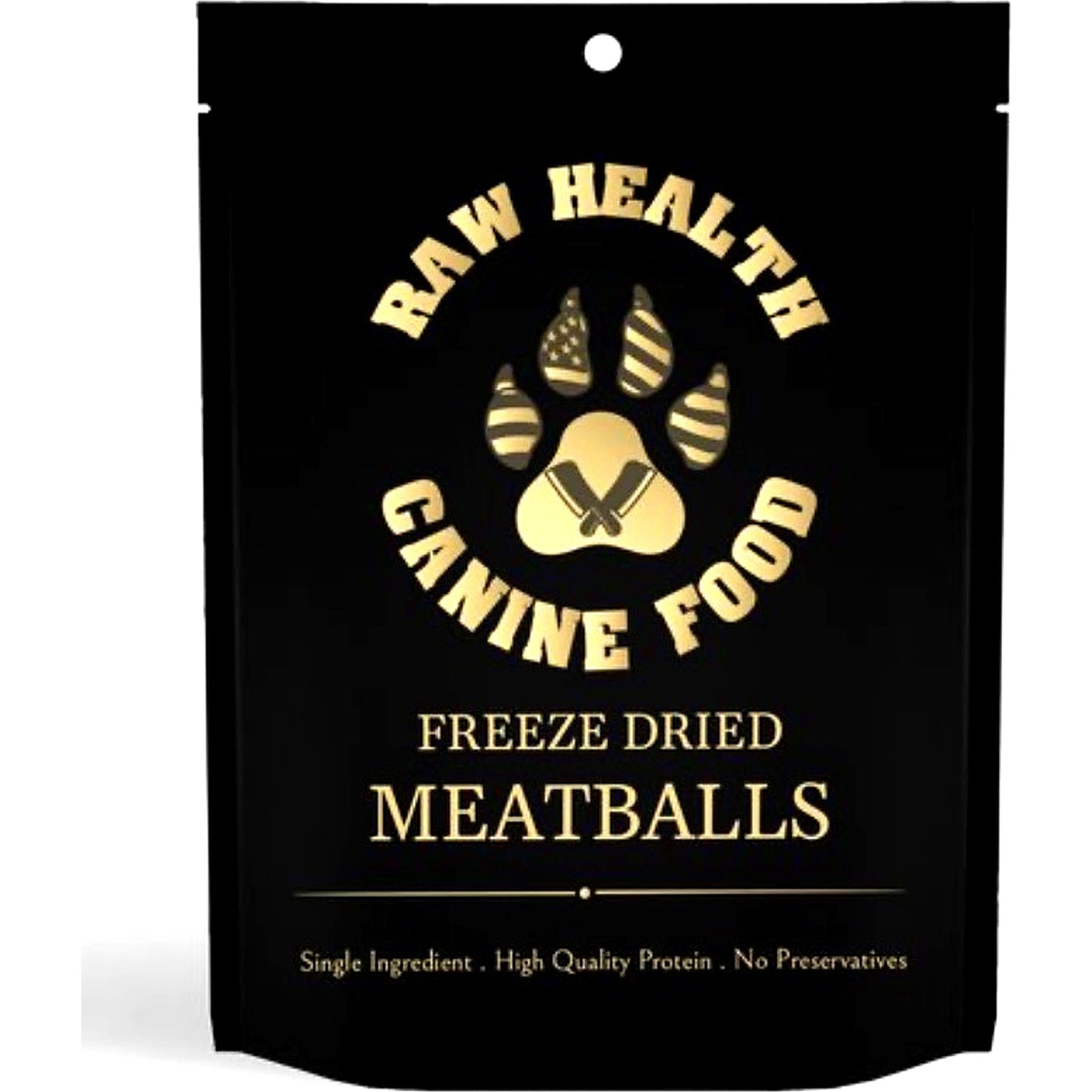 Raw Health Canine Food Meatballs Freeze-Dried Dog Treats, 3-oz bag