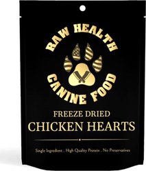 Raw Health Canine Food Chicken Hearts Freeze-Dried Dog Treats, 3-oz bag slide 1 of 4