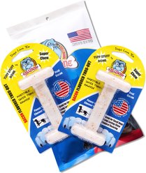 BulliBone Tuff Stuff Dental Dog Chew Toy, Brown, Small, 2 count