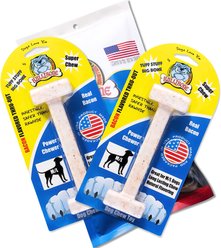BulliBone Tuff Stuff Dental Dog Chew Toy, Brown, Large, 2 count