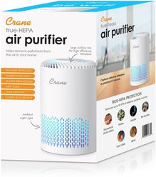 Crane Adjustable Fan Speed & Timer Function Up To 150 Sq Ft True HEPA Dog Air Purifier, White slide 2 of 9