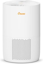 Crane Up To 300 Sq Ft with Sleep Timer, Child Lock True HEPA Dog Air Purifier, White