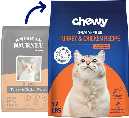 Chewy Made Turkey & Chicken Recipe Grain-Free Dry Cat Food FORMERLY AMERICAN JOURNEY