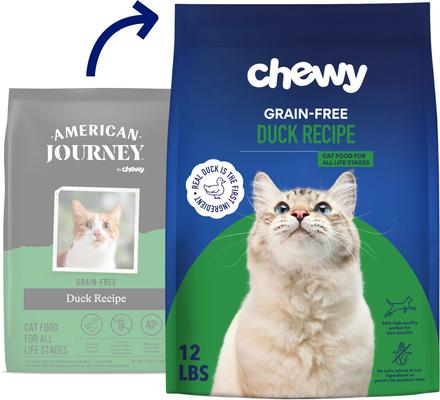 Chewy Made Duck Recipe Grain-Free Dry Cat Food FORMERLY AMERICAN JOURNEY