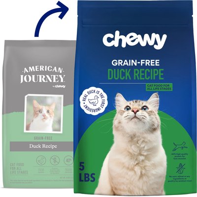 Chewy Made Chewy Made Duck Recipe Grain-Free Dry Cat Food (FORMERLY AMERICAN JOURNEY), 5-lb bag