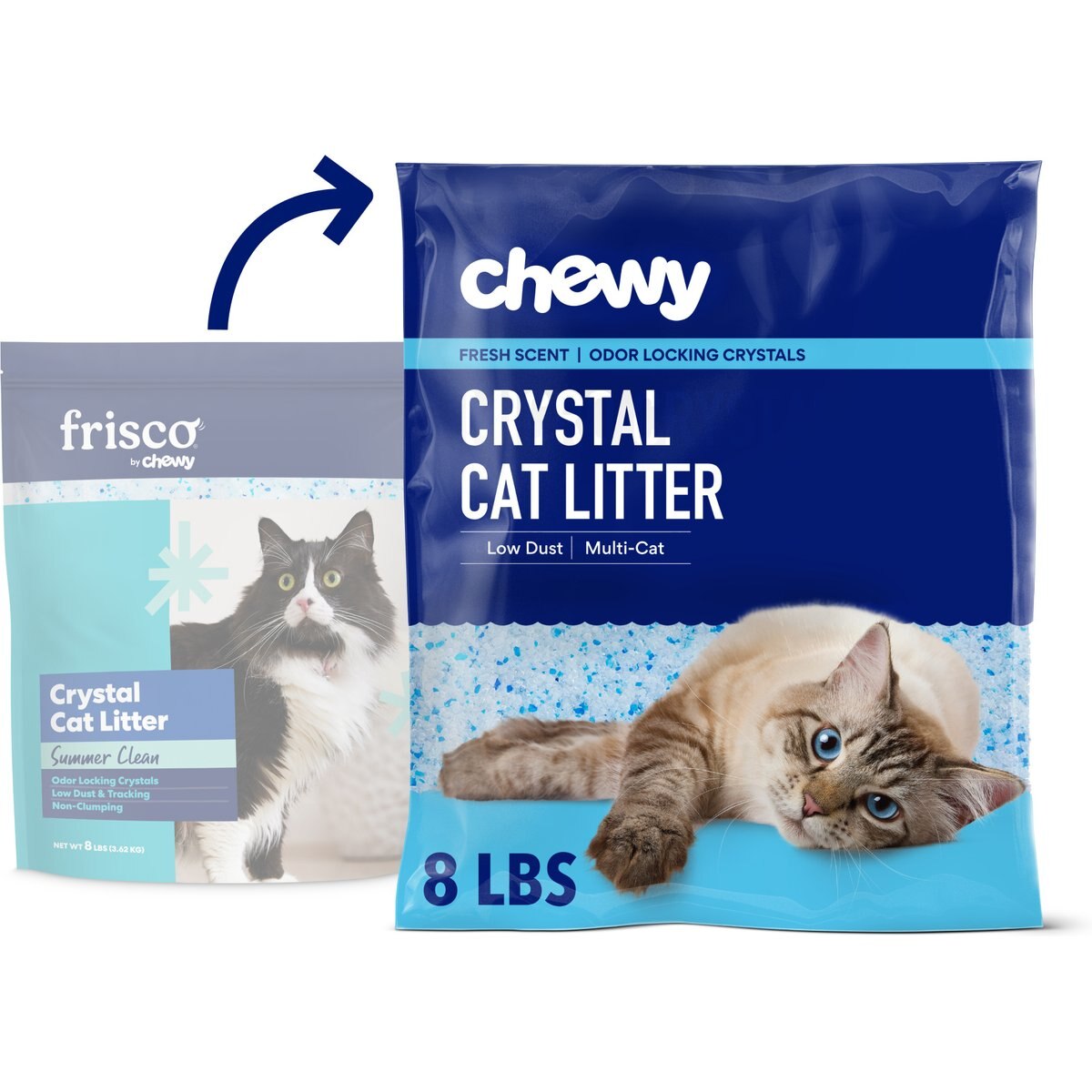 Chewy Made Crystal Scented Non-Clumping Cat Litter (FORMERLY FRISCO), 8-lb bag