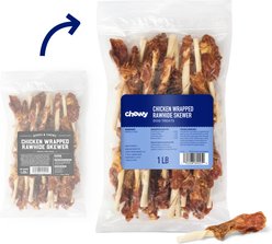 Chewy Made Chicken Wrapped Rawhide Skewer Dog Treats (FORMERLY BONES & CHEWS), 1-lb bag