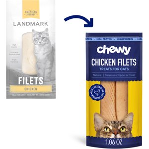Chewy Made Chicken Filets Cat Food Toppers (FORMERLY AMERICAN JOURNEY LANDMARK), 1.06-oz, pack of 10