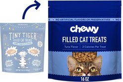 Chewy Made Tuna Flavor Filled Crunchy Cat Treats (FORMERLY TINY TIGER), 16-oz bag