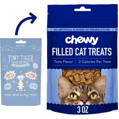 Chewy Made Tuna Flavor Filled Crunchy Cat Treats (FORMERLY TINY TIGER), 3-oz bag