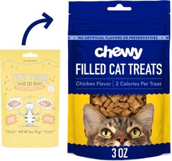 Chewy Made Chicken Flavor Filled Crunchy Cat Treats (FORMERLY TINY TIGER), 3-oz bag