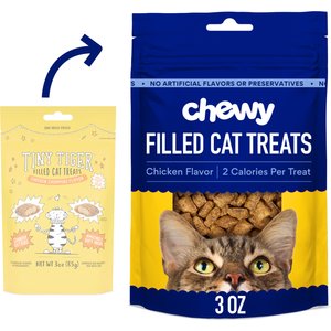 Chewy Made Chicken Flavor Filled Crunchy Cat Treats (FORMERLY TINY TIGER), 3-oz bag