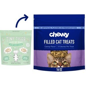 Chewy Made Catnip Flavor Filled Crunchy Cat Treats (FORMERLY TINY TIGER), 16-oz bag
