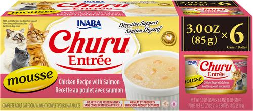 Inaba Churu Entree Mousse Chicken Recipe with Salmon Wet Cat Food