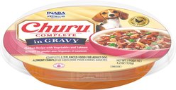 Inaba Churu Complete in Gravy Chicken Recipe with Vegetables & Salmon Dog Food, 4.2-oz cup, case of 12 slide 1 of 2