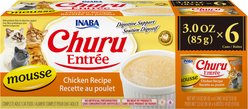 Inaba Churu Entree Mousse Chicken Recipe Wet Cat Food, 3-oz can, case of 6