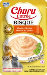 Inaba Churu Entree Bisque Chicken Recipe Wet Cat Food, 3-oz pouch, case of 6