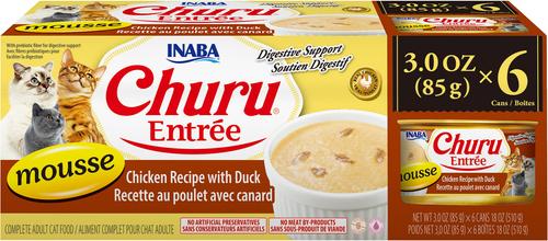 Inaba Churu Entree Mousse Chicken Recipe with Duck Wet Cat Food