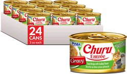 Inaba Churu Entree in Gravy Tuna Recipe with Scallop Wet Cat Food, 3-oz can, case of 24 slide 1 of 9