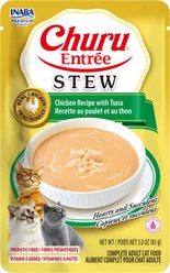 Inaba Churu Entree Stew Chicken Recipe with Tuna Wet Cat Food, 3-oz pouch, case of 6