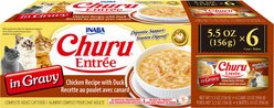 Inaba Churu Entree in Gravy Chicken Recipe with Duck Wet Cat Food, 5.5-oz can, case of 6
