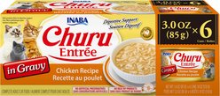Inaba Churu Entree in Gravy Chicken Recipe Wet Cat Food, 3-oz can, case of 6