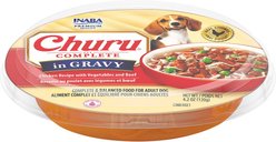 Inaba Churu Complete in Gravy Chicken Recipe with Vegetables & Beef Wet Dog Food, 4.2-oz cup, case of 12