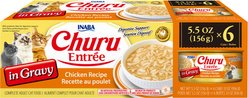 Inaba Churu Entree in Gravy Chicken Recipe Wet Cat Food, 5.5-oz can, case of 6