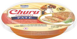 Inaba Churu Complete Pate Chicken Recipe with Vegetables Wet Dog Food, 4.23-oz cup, case of 12
