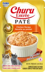 Inaba Churu Entree Pate Chicken Recipe Wet Cat Food, 3-oz pouch, case of 6