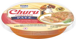 Inaba Churu Complete Pate Chicken Recipe with Vegetables & Beef Wet Dog Food, 4.23-oz cup, case of 12
