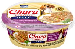 Inaba Churu Complete Pate Chicken Recipe with Vegetables & Sweet Potato Wet Dog Food, 9.52-oz cup, case of 8 slide 1 of 2