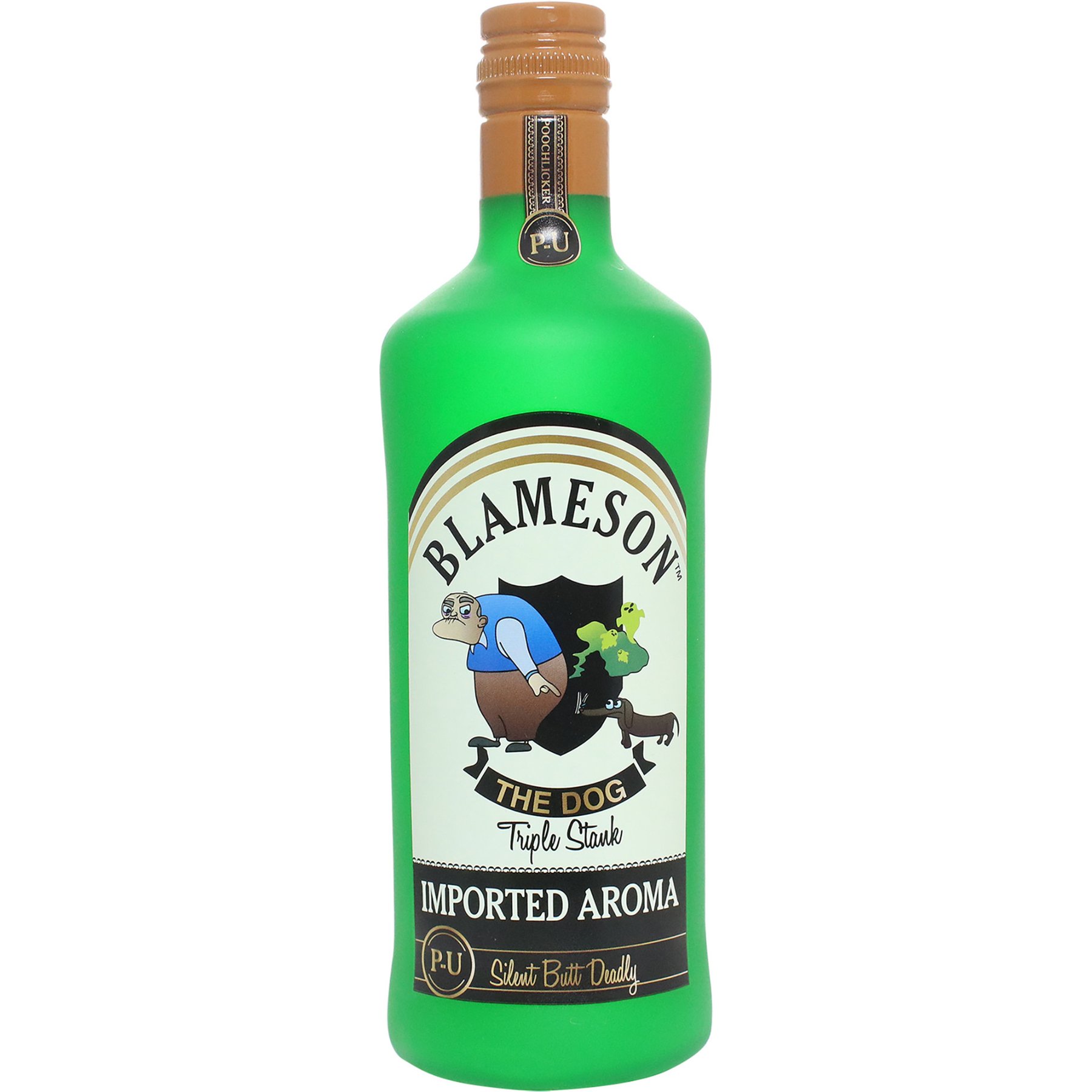 Silly Squeakers Liquor Bottle Blameson Squeaky Dog Toy, Green