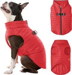 Gooby Puffer Dog Vest, Red, Medium