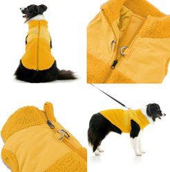 Gooby Zip Up Sherpa Dog Vest, Yellow, Medium slide 2 of 4