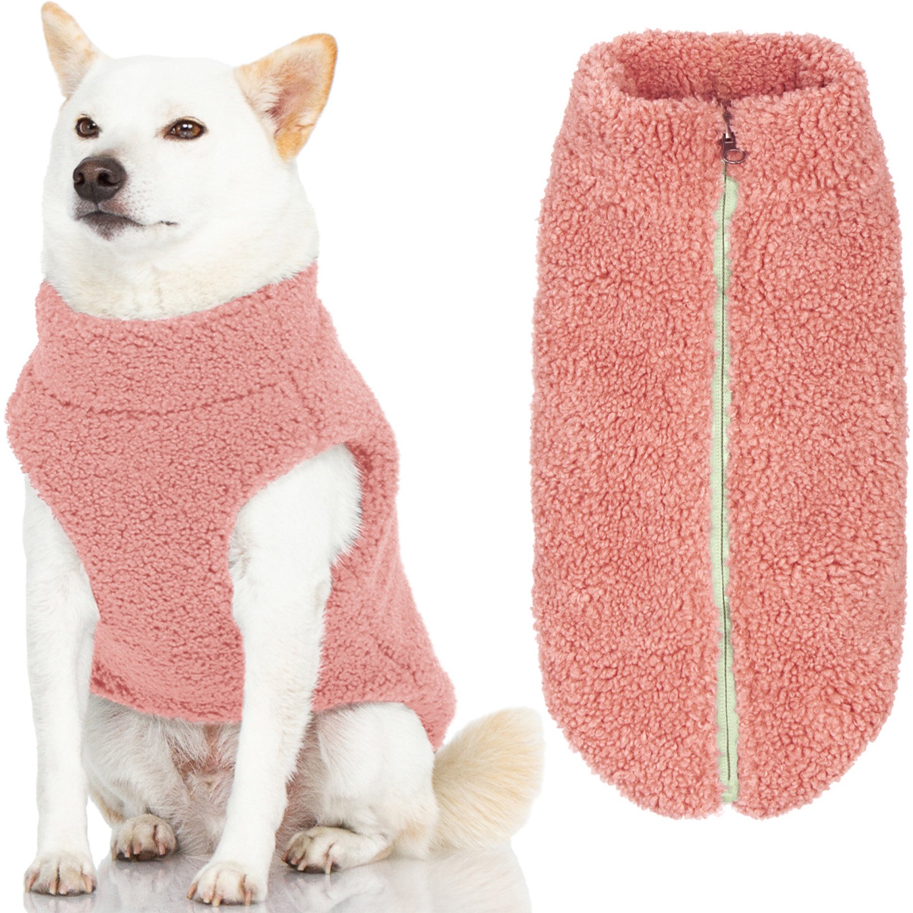 Gooby Sherpa Dog Vest, Mauve, X-Small