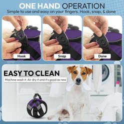 Gooby Soft Mesh X Step-In Dog Harness, Purple, X-Small: 11.25 to 14.25-in. chest slide 2 of 6