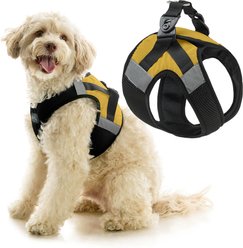 Gooby Soft Mesh X Step-In Dog Harness, Yellow, X-Large: 23.25 to 27.25-in. chest