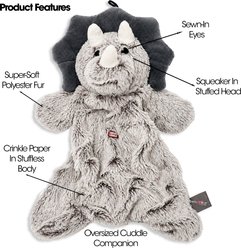 PetRageous Designs Gus Plush Dino Stuffless Body Dog Toy, 20-in slide 2 of 3