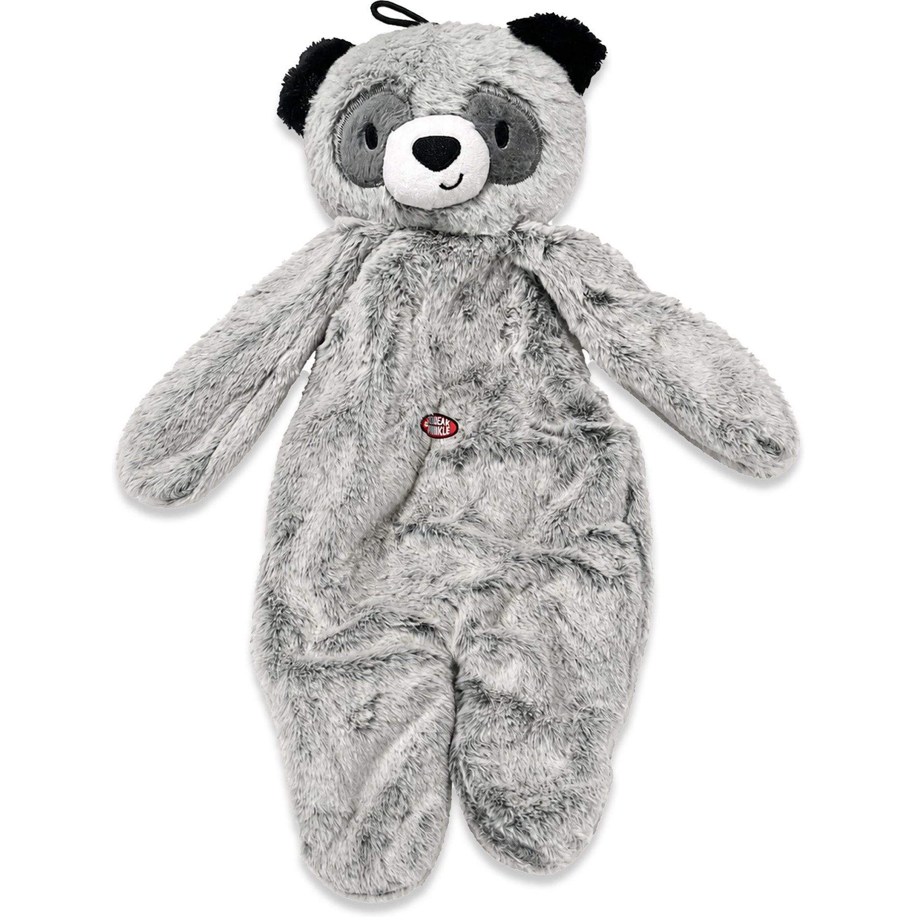 PetRageous Designs Ace Plush Raccoon Stuffless Body Dog Toy, 20-in