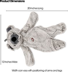 PetRageous Designs Cooper Plush Koala Stuffless Body Dog Toy, 20-in slide 2 of 3