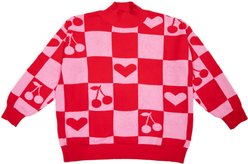 SUNBEAN Oversized Human Knitted Love Sweater, Small/Medium