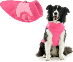 Gooby Zip Up Sherpa Dog Vest, Hot Pink, XX-Large