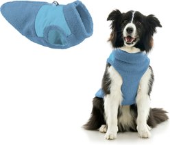 Gooby Zip Up Sherpa Dog Vest, Blue, X-Large