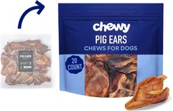 Chewy Made Pig Ear Chews Dog Treats (FORMERLY BONES & CHEWS), 20 count